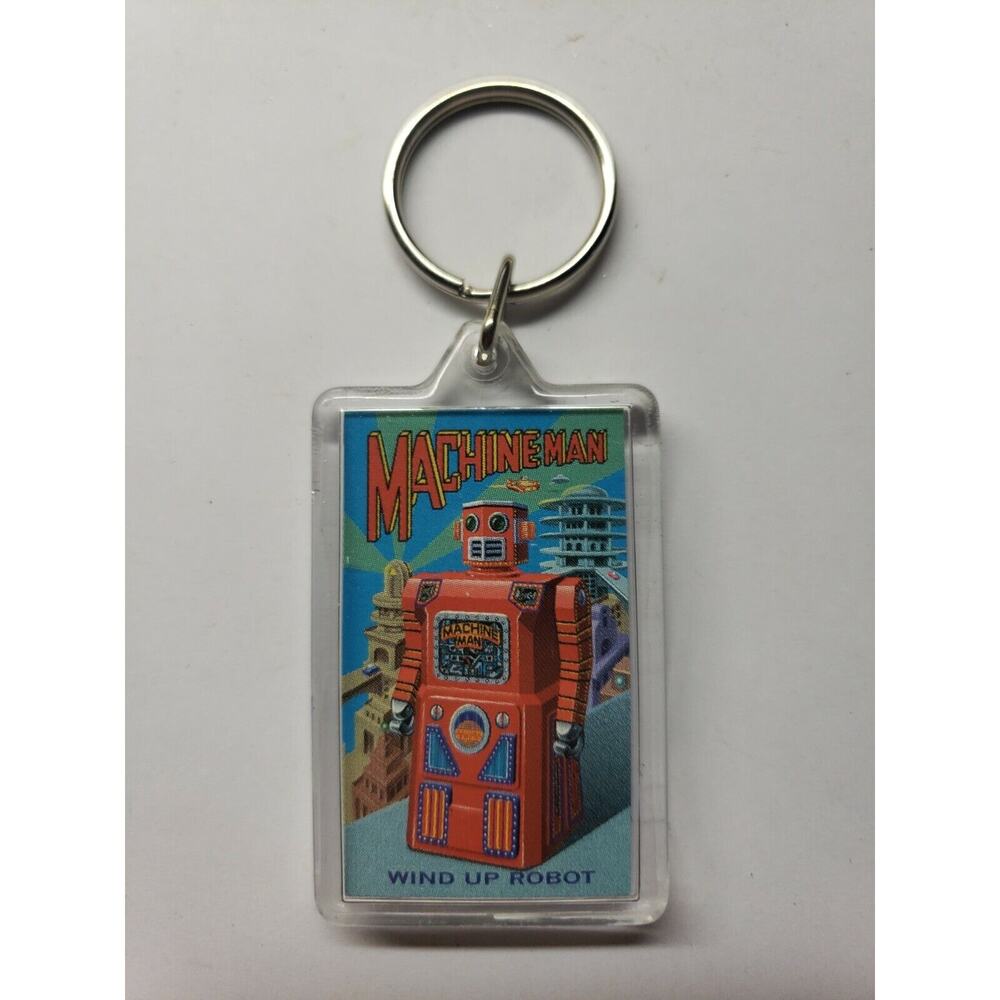 Vintage "Radicon Robot" wind up Robot Key Chain NOS "Machine Man Robot" PB158